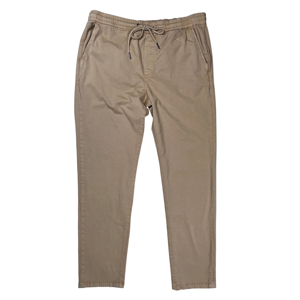 Marine Layer Slim Fit Jogger Mens XL Tan Elastic Waist Drawstring Casual Comfort